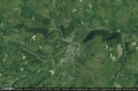 Vue aérienne de Llanidloes
