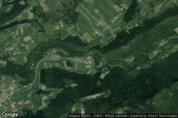 Vue aérienne de Noiraigue