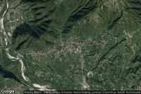 Vue aérienne de Valdobbiadene