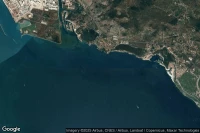 Vue aérienne de Duino Aurisina