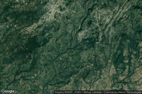 Vue aérienne de Tetela del Volcan