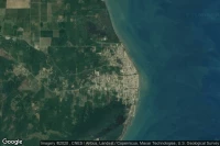 Vue aérienne de Dangriga