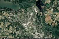Vue aérienne de Roanoke Rapids