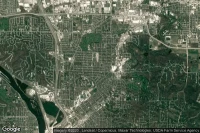 Vue aérienne de Cedar Rapids