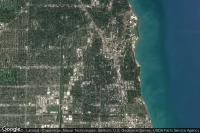Vue aérienne de Evanston