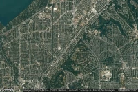 Vue aérienne de East Cleveland