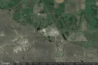 Vue aérienne de Fort Belknap Agency