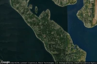 Vue aérienne de Fox Island