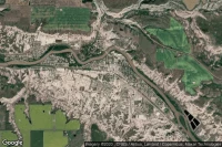 Vue aérienne de Drumheller