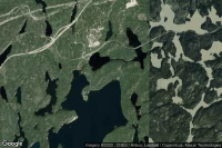 Vue aérienne de Hawk Lake
