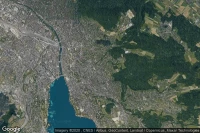 Vue aérienne de Zürich / Hottingen
