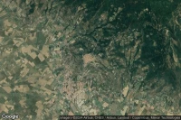 Vue aérienne de Cortona