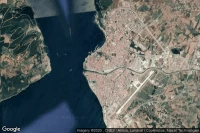 Vue aérienne de Canakkale