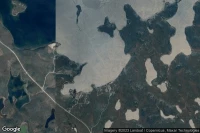 Vue aérienne de Lake Louise