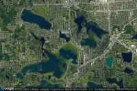Vue aérienne de Cass Lake-Cove Island