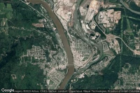 Vue aérienne de Quesnel (G.R. Baker Memorial Hospital)