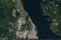 Vue aérienne de Campbell River (West Coast)