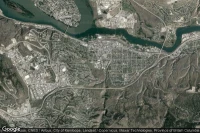 Vue aérienne de Kamloops (Royal Inland Hospital)