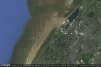 Vue aérienne de Birkdale Sands Beach Runway