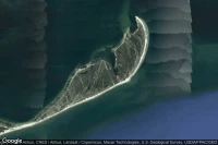 Vue aérienne de Dog Island