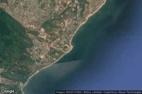 Vue aérienne de Rushikonda Beach