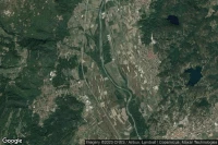 Vue aérienne de Ivrea Montalto Dora
