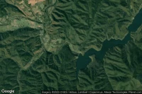 Vue aérienne de Kanayama Dam