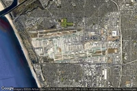Vue aérienne de Los Angeles International