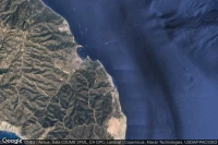 Vue aérienne de Pebbly Beach