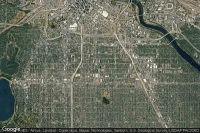 Vue aérienne de Abbott Northwestern Hospital