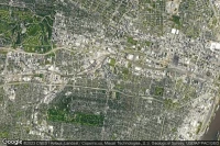 Vue aérienne de Saint Louis University Hospital