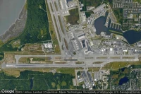 Vue aérienne de Ted Stevens Anchorage International