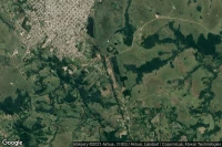 Vue aérienne de Santiago