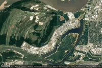 Vue aérienne de Isle-A-Port STOLport