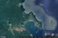 Vue aérienne de Campbell Bay / INS Baaz