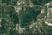 Vue aérienne de Lake Menomin