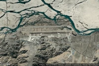 Vue aérienne de Lhasa Gonggar