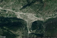 Vue aérienne de Visp Bahnhof Nord