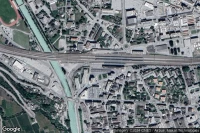 Vue aérienne de Visp Bahnhof Süd