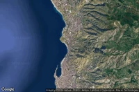 Vue aérienne de Reggio di Calabria Pentimele
