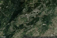 Vue aérienne de Crans-s-S Etang Long