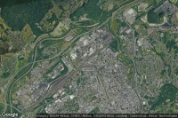 Vue aérienne de Ostrava hlavní nádraží