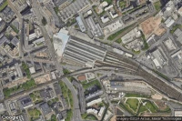 Vue aérienne de Manchester Piccadilly