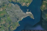 Vue aérienne de Falmouth Town