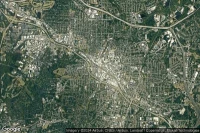 Vue aérienne de Durham, NC