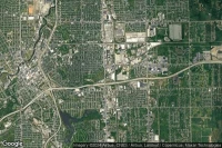 Vue aérienne de Flint, MI