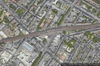 Vue aérienne de Köln-Ehrenfeld