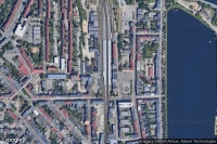 Vue aérienne de Schwerin Hbf
