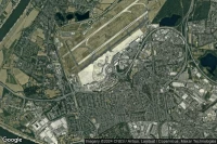 Vue aérienne de Düsseldorf Flughafen