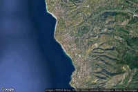 Vue aérienne de Reggio di Calabria Gallico